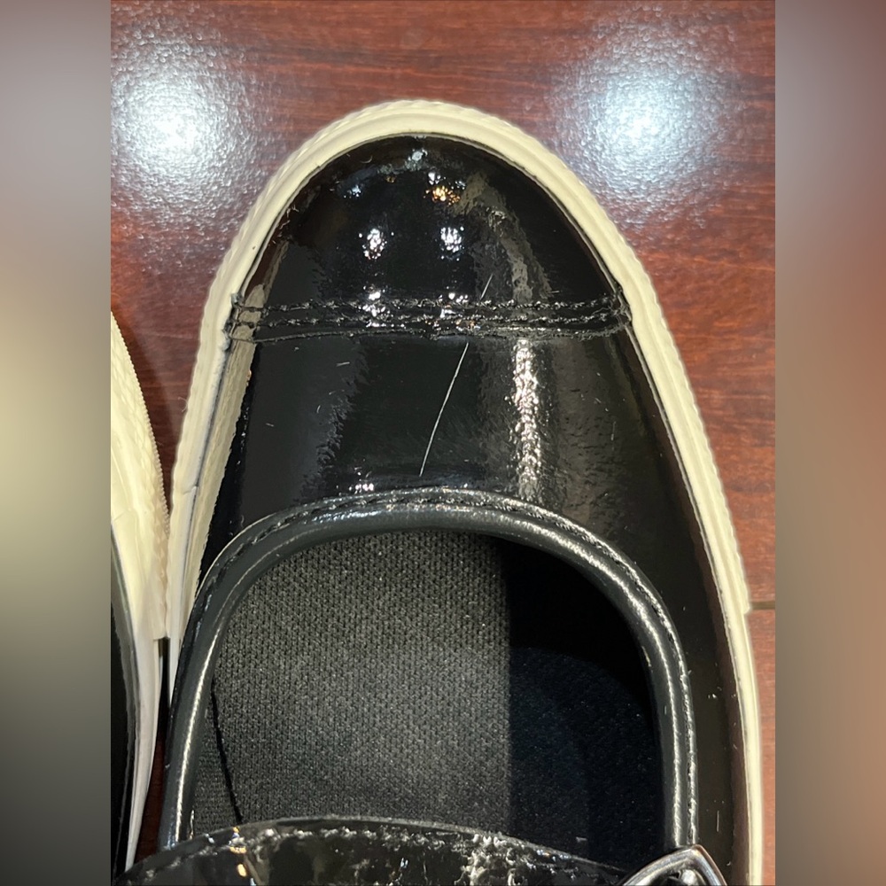 Womens 8.5 Converse Dainty Mary Jane Slip Black Patent Leather Valentines Day #1 - Picture 2 of 16
